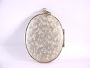 Guilloche Locket Floral Large Oval Photos Vintage So Pretty!