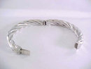 Fabulous Sterling Bracelet Twist Hollow Hinged Hidden Clasp