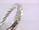 Fabulous Sterling Bracelet Twist Hollow Hinged Hidden Clasp