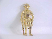 Signed Soldier Pin Vintage Polcini War