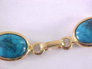 Faux Turquoise Bracelet Link Safety Very Pretty 8 Inches