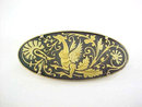Damascene Dragon Pin Fire Breathing Toledo Spain Vintage