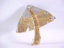 NAPIER Mushroom Pin Two Toned Vintage Chunky