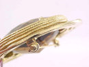 Large Topaz Brooch Glass Art Nouveau Style Vintage Signed