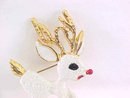 Glitter Rudolph Pin Reindeer Red Nose