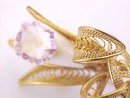 Orchid Filigree Pin Ivory or Resin Flower Gorgeous Vintage