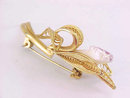 Orchid Filigree Pin Ivory or Resin Flower Gorgeous Vintage