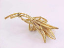 Orchid Filigree Pin Ivory or Resin Flower Gorgeous Vintage