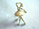 Vint Ballerina Pin with MOP skirt - Nice!