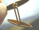 Gold Vintage Almond Shaped Repose Cuff Links