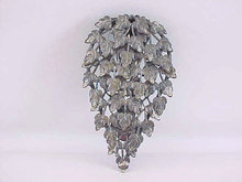 Leaves Deco Fur Clip Large Vintage