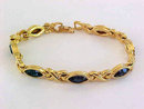 Blue Sapphire Bracelet Rhinestone Navettes Xs