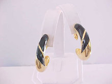 Black Enamel Hoops NAPIER Adjustable Clips GT
