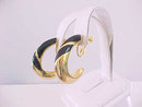 Black Enamel Hoops NAPIER Adjustable Clips GT
