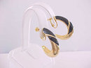 Black Enamel Hoops NAPIER Adjustable Clips GT