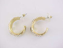 Black & Crystal Rhinestone Hoops Enamel Prcd