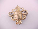 Fleur De Lis Watch Pin Shield R Antique GF