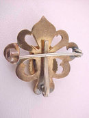 Fleur De Lis Watch Pin Shield R Antique GF