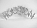 HOUSTON Rhinestone Pin Brooch Large Vintage