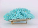 Retro Baby Blue Flower Cluster Pin Resin Vint
