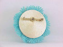 Retro Baby Blue Flower Cluster Pin Resin Vint