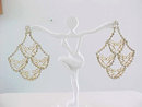 Fabulous Rhinestone Filigree Long Ers Vintage