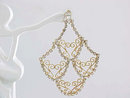 Fabulous Rhinestone Filigree Long Ers Vintage
