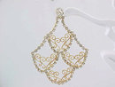Fabulous Rhinestone Filigree Long Ers Vintage
