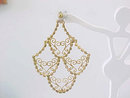 Fabulous Rhinestone Filigree Long Ers Vintage