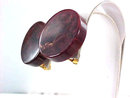 Bakelite Chunky Disc Earrings Swirls Vintage