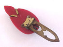 Bakelite Brass Clip Fur Deco Reddish Brown