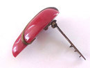 Bakelite Brass Clip Fur Deco Reddish Brown
