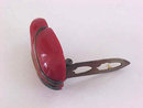 Bakelite Brass Clip Fur Deco Reddish Brown
