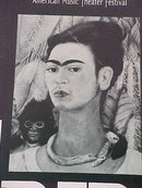 FRIDA KAHLO Collectible Mexican Painter Theater Mounted Advertising