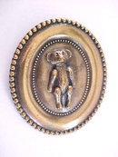 Teddy Bear Brooch English Antiqued Finish
