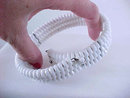 Vintage Coil Bracelet Neck White Faceted Beads Resin