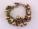 Vintage Bells Bracelet Beads Gold Tone Musical