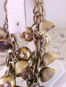 Vintage Bells Bracelet Beads Gold Tone Musical