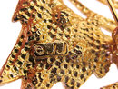 Christmas Tree Pin Signed Swirls Rhinestones