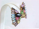 Multiple Color Earrings Different Shaped Stones Vintage
