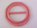 Vintage Pink Belt Buckle Plastic Molded Design