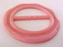 Vintage Pink Belt Buckle Plastic Molded Design