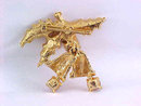 Christmas Bells Holly Pin Rhinestones Chunky