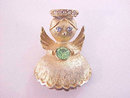 Sweet Angel Pin Signed ULTRA Rhinestones Vintage
