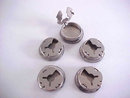 Vintage Floral Button Covers Five Silver Beautiful!