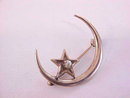Star Moon Pin Claw Set Pearl Vintage