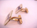 German Shepard Dog Cuff Links Enamel Paint FRANCE Vintage