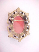 Cameo Pin Vintage Art Deco Style Frame