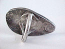 Bear Claw Ring Unusual Green Turquoise Sterling Cast Vintage