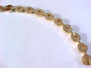 MOD Circle Bar Bracelet Chunky Gold Tone Hidden Clasp Vintage